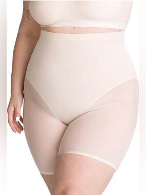 SHAPERMINT Compression Shorts - High Waisted Women Mesh Body Shaper Shorts